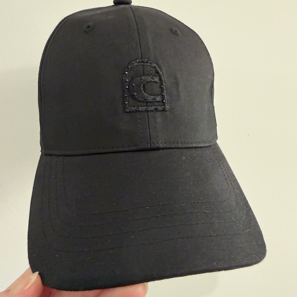 Cavallo black baseball hat . Adjustable back. Crystals on emblem.